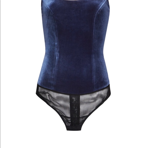 Velvet BCBG MAXARIA dark navy size large bodysuit - Picture 3 of 3